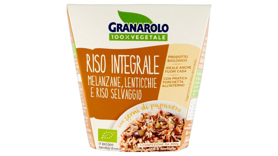 Granarolo 100% Vegetale Riso Integrale Melanzane, Lenticchie e RIso Selvaggio