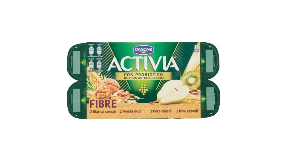 Activia Fibre 2 Avena Noci - 2 Bianco Cereali -2 Kiwi Cereali - 2 Pera Cereali