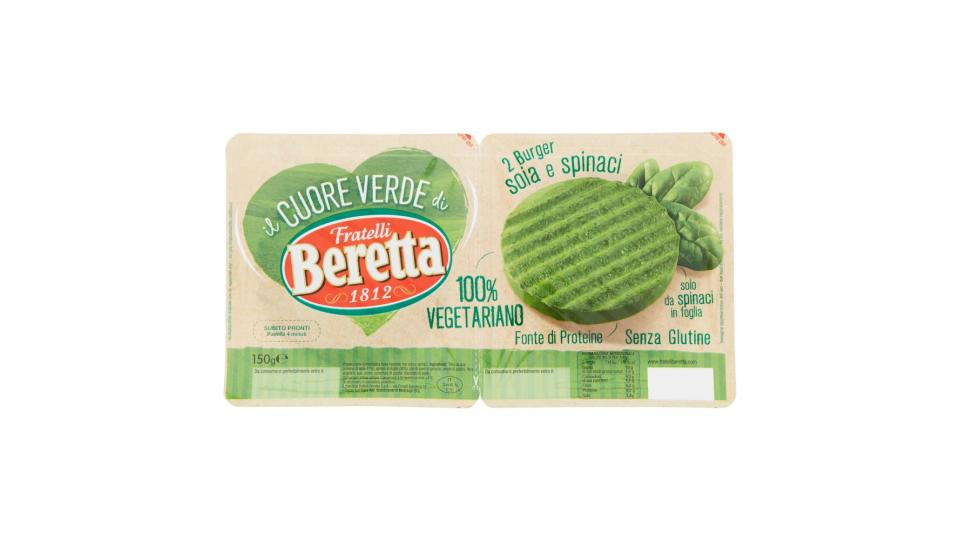 il Cuore Verde di Fratelli Beretta 2 Burger soia e spinaci