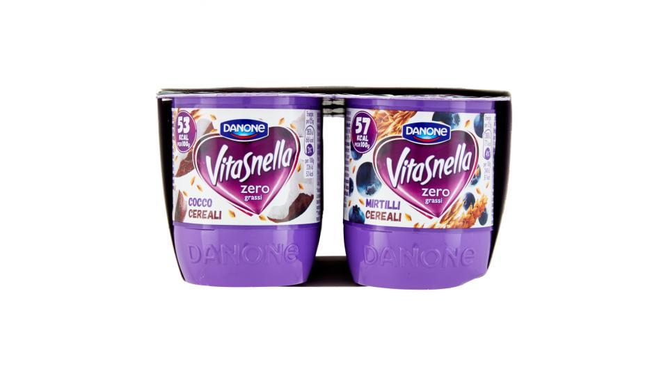 Vitasnella zero grassi 2 Fragola Kiwi Cereali - 4 Cocco Cereali - 2 Mirtilli Cereali