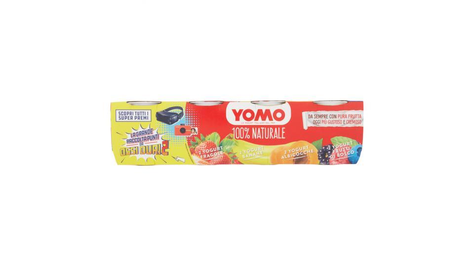 Yomo 100% Naturale Fragola, Banana, Albicocca, Frutti di Bosco