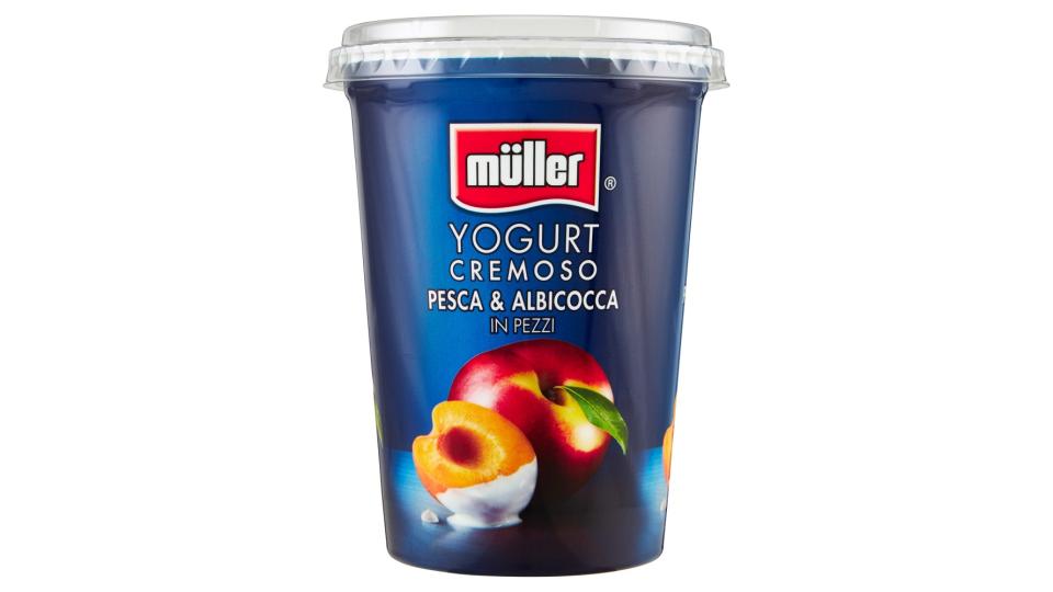 müller Yogurt Cremoso Pesca & Albicocca in Pezzi