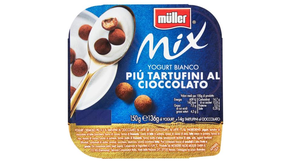 müller Mix Yogurt Bianco Più Tartufini al Cioccolato