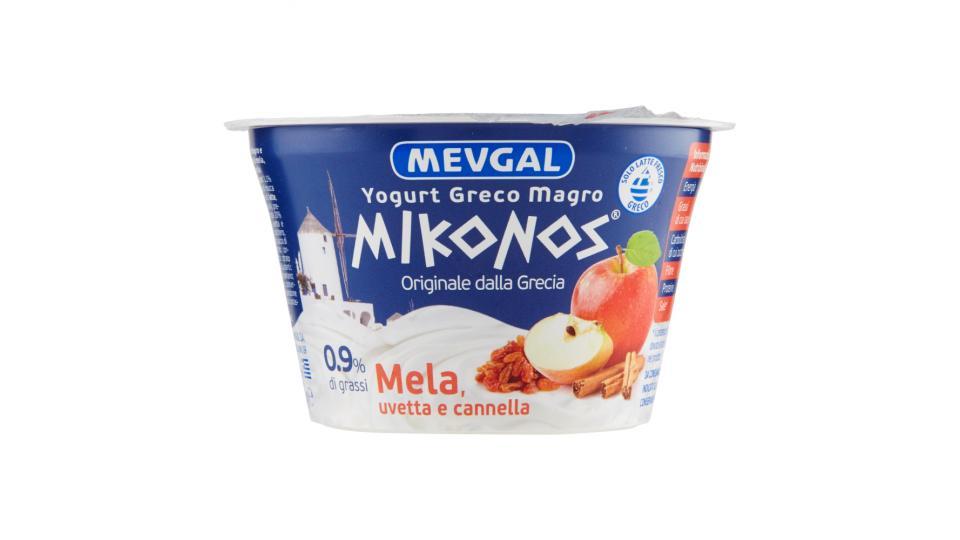 Mevgal Mikonos Yogurt Greco Magro Mela, uvetta e cannella