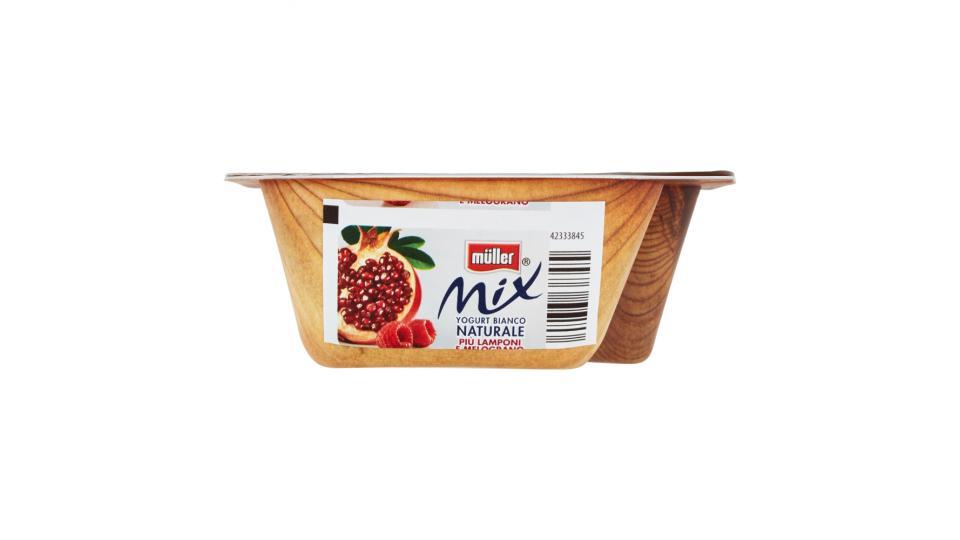 müller Mix Yogurt Bianco Naturale Più Lamponi e Melograno