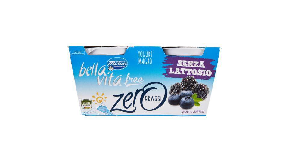 Bella Vita free zero grassi Yogurt Magro More e Mirtilli