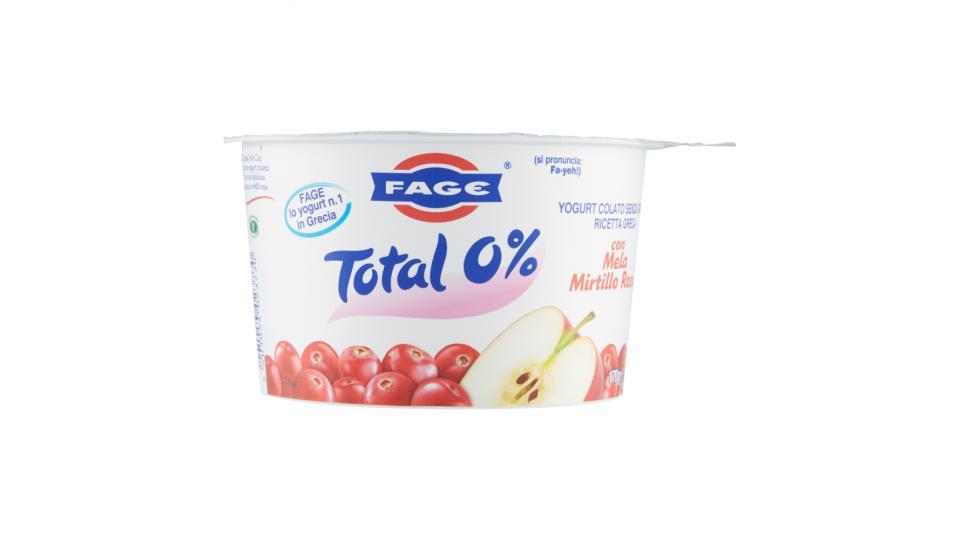 Fage Total 0% con Mela Mirtillo Rosso