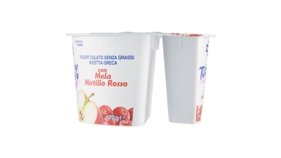 Fage Total 0% con Mela Mirtillo Rosso