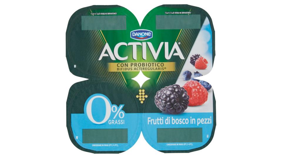 Activia 0% Grassi Frutti di bosco in pezzi