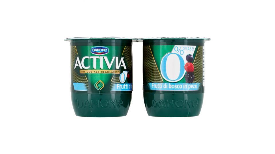 Activia 0% Grassi Frutti di bosco in pezzi