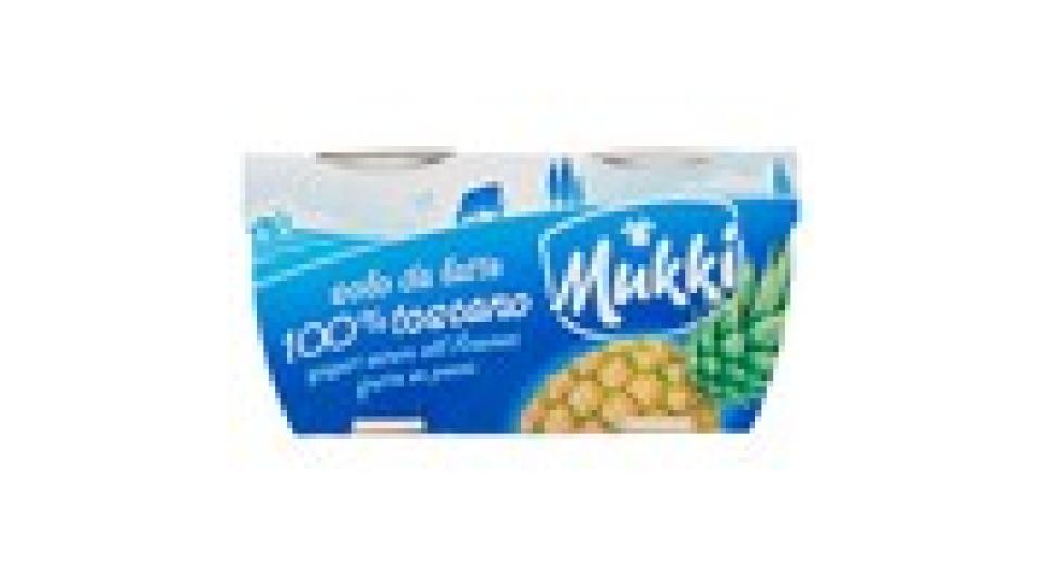 Mukki solo da latte 100% toscano yogurt intero all'Ananas frutta in pezzi