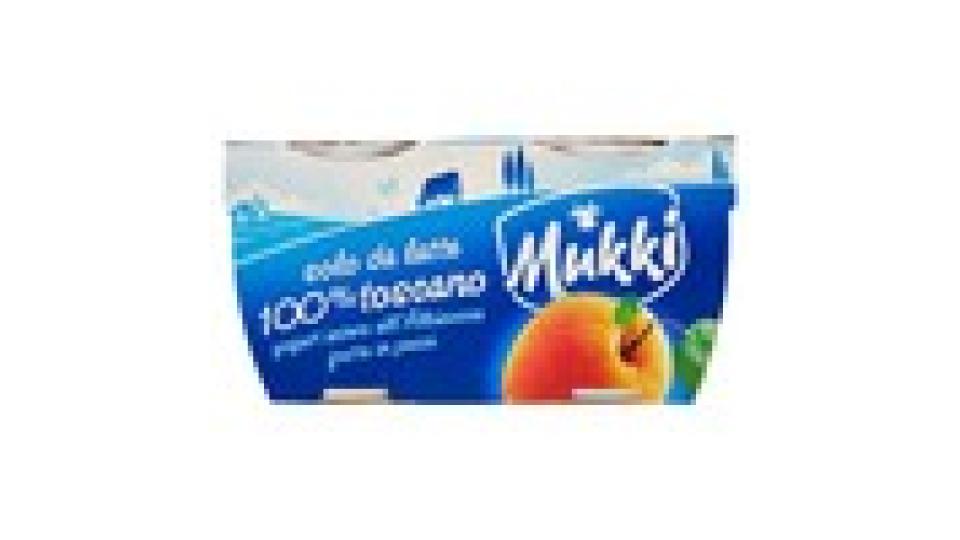 Mukki solo da latte 100% toscano yogurt intero all'Albicocca frutta in pezzi