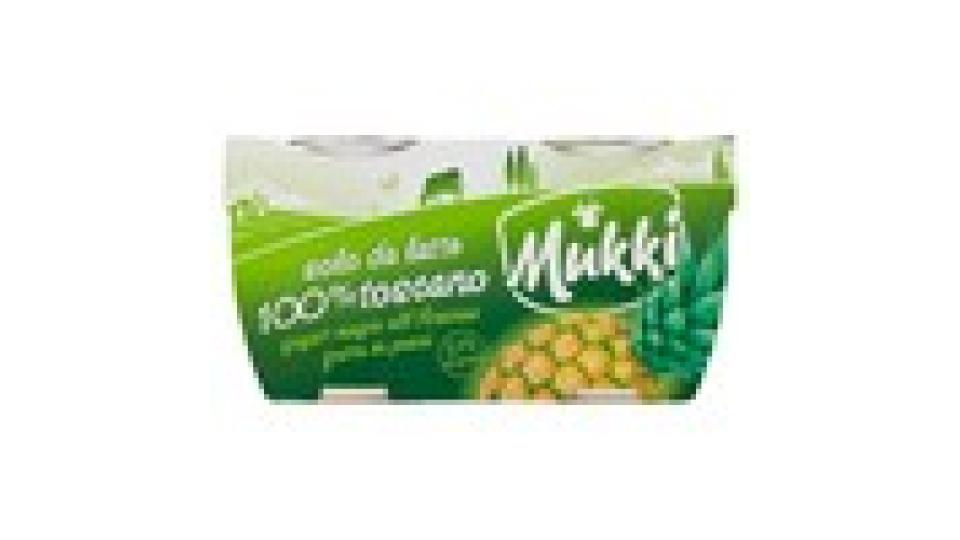 Mukki solo da latte 100% toscano yogurt magro all'Ananas frutta in pezzi