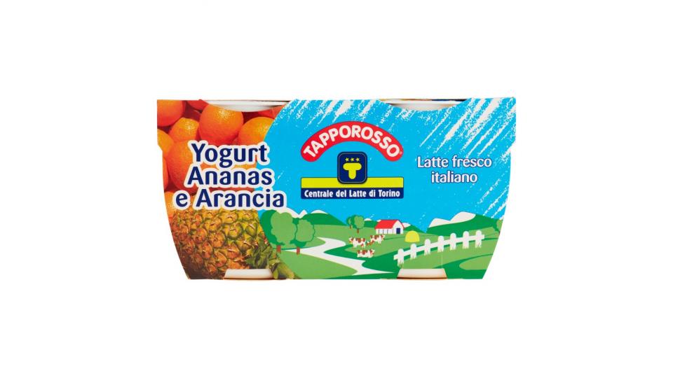 Centrale del Latte di Torino Tapporosso Yogurt Intero Ananas e Arancia