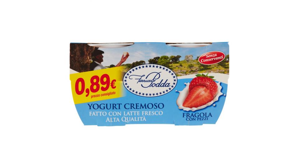 Ferruccio Podda Yogurt Cremoso Fragola con Pezzi