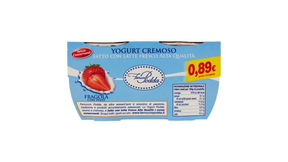 Ferruccio Podda Yogurt Cremoso Fragola con Pezzi