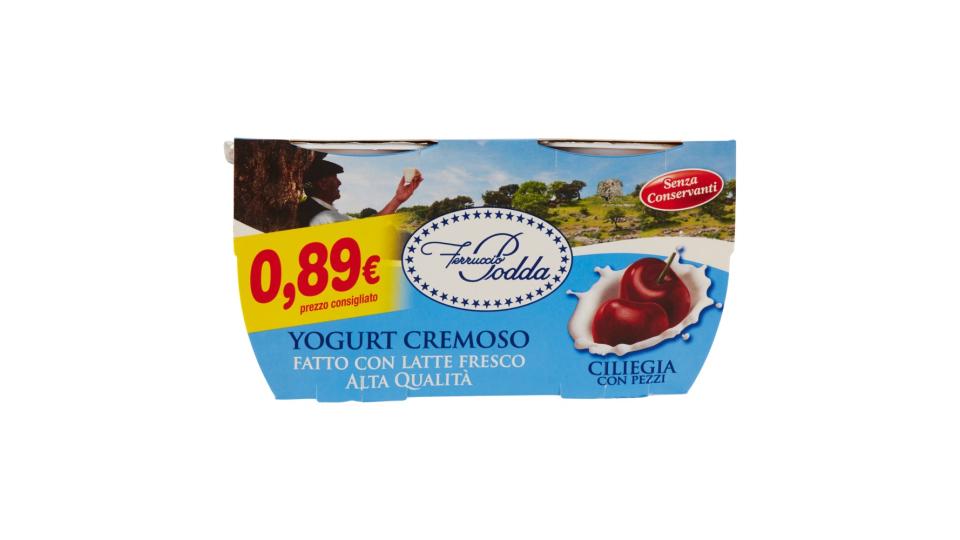 Ferruccio Podda Yogurt Cremoso Ciliegia con Pezzi