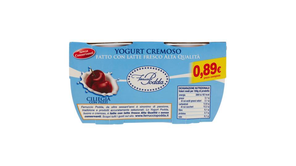 Ferruccio Podda Yogurt Cremoso Ciliegia con Pezzi