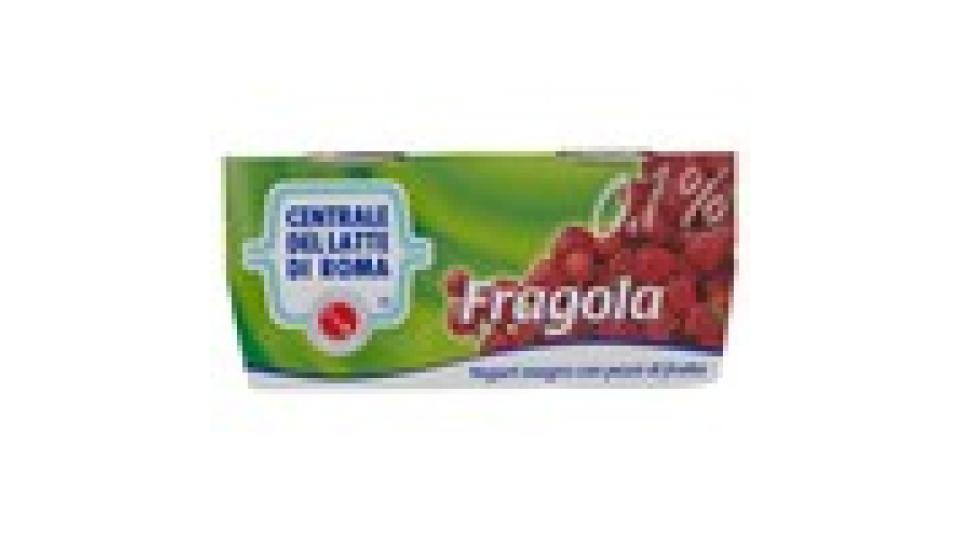 Centrale del latte di Roma Fragola yogurt magro con pezzi di frutta