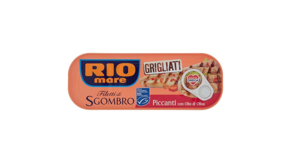 Rio mare Filetti di Sgombro Grigliati Piccanti con Olio di Oliva