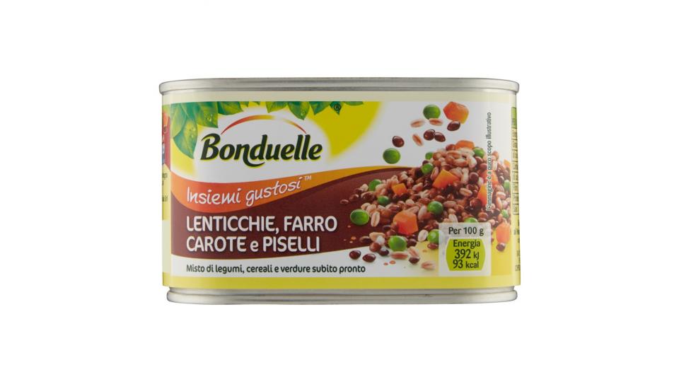 Bonduelle Insiemi gustosi Lenticchie, Farro, Carote e Piselli