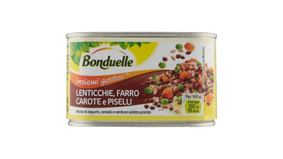 Bonduelle Insiemi gustosi Lenticchie, Farro, Carote e Piselli