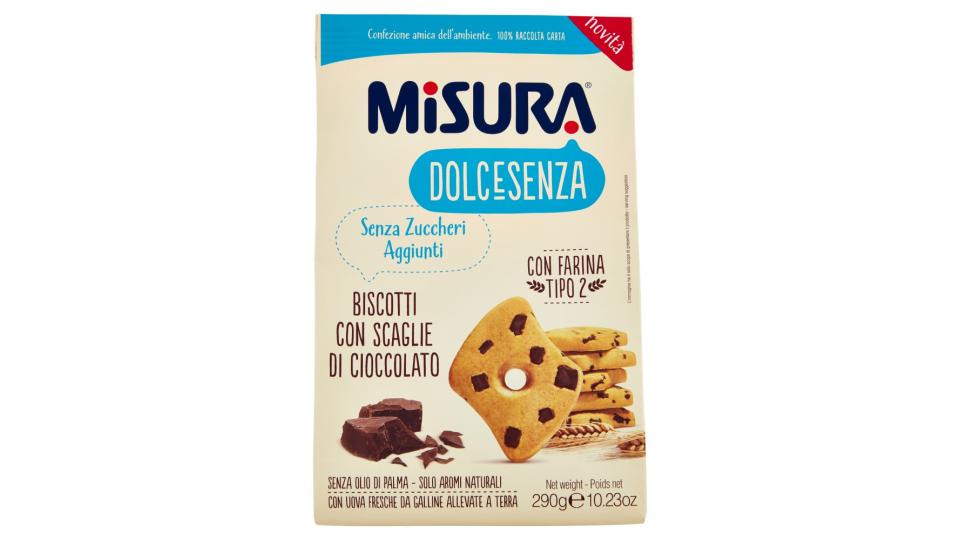 Misura Dolcesenza Biscotti con Scaglie di Cioccolato