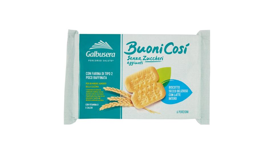 Galbusera BuoniCosì Senza Zuccheri Aggiunti biscotto con latte intero e uova fresche