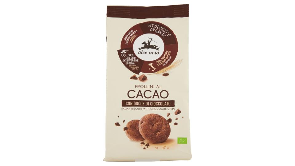 alce nero Frollini al Cacao con Gocce di Cioccolato