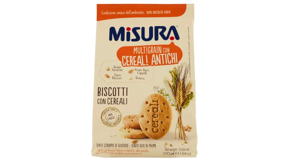 Misura Multigrain con Cereali Antichi Biscotti con Cereali