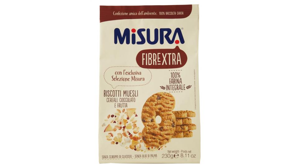 Misura Fibrextra Biscotti muesli cereali, frutta e cioccolato