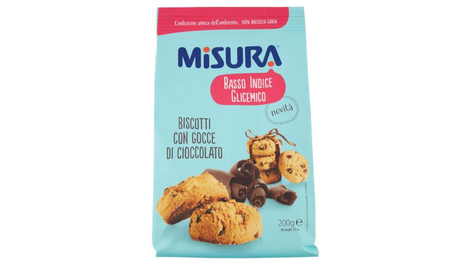 Misura Basso Indice Glicemico Biscotti con gocce di cioccolato