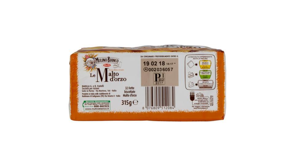 Mulino Bianco Le Malto d'Orzo Fette Biscottate