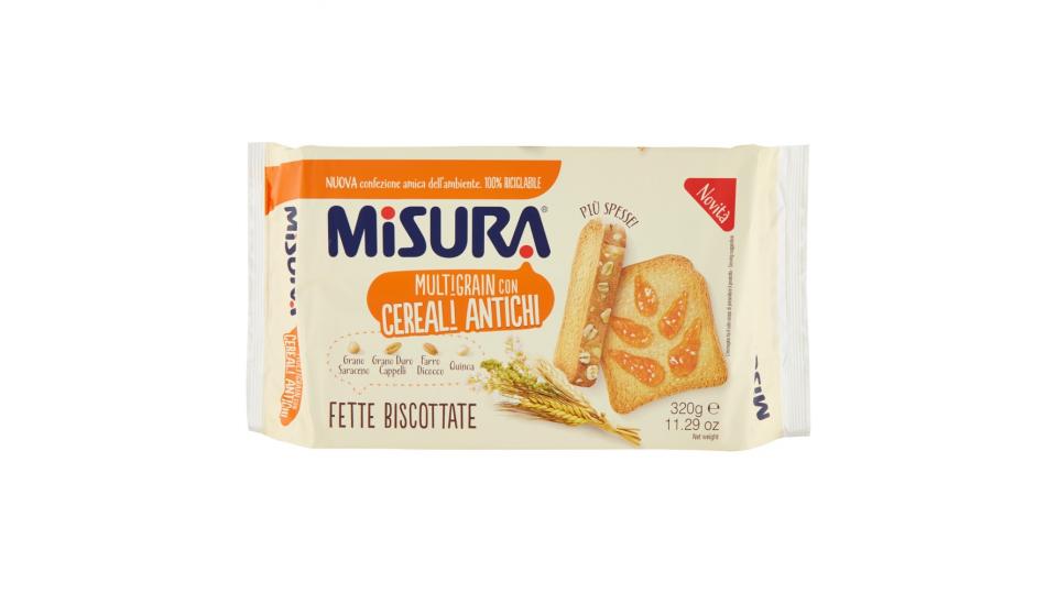 Misura Multigrain con Cereali Antichi 40 Fette Biscottate