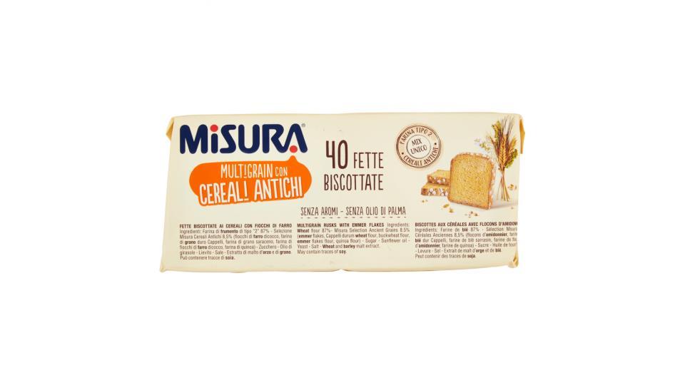 Misura Multigrain con Cereali Antichi 40 Fette Biscottate