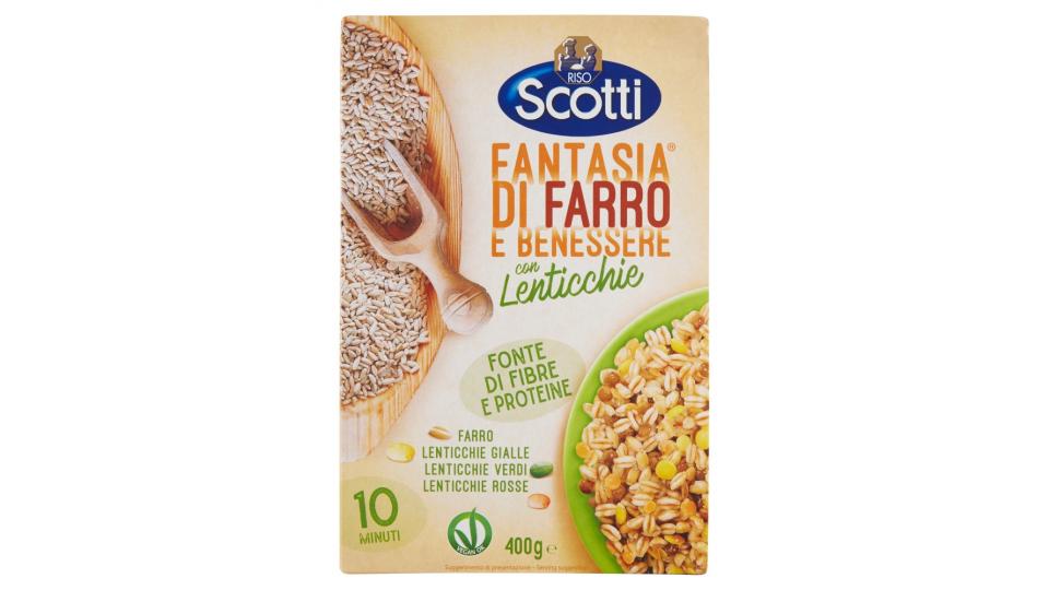 Riso Scotti Fantasia di Farro e Benessere con Lenticchie