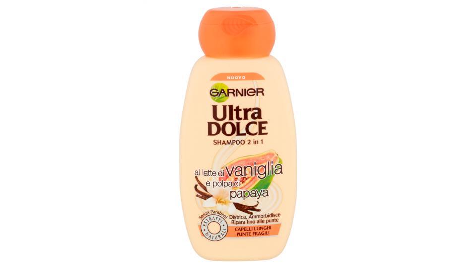 Garnier Ultra Dolce Shampoo 2 in 1 al latte di vaniglia e polpa di papaya