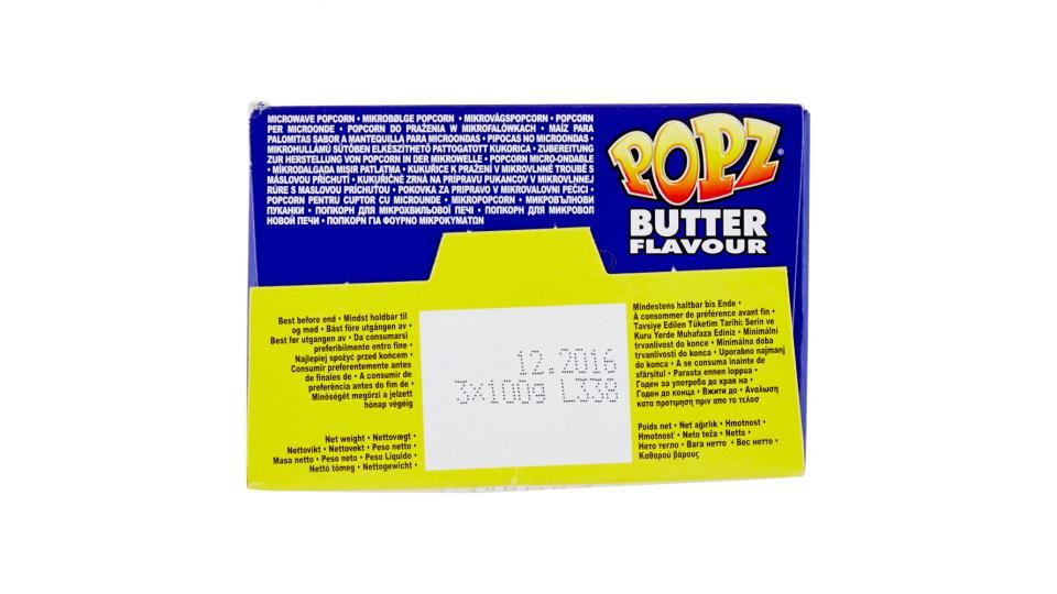 Popz Microwave Popcorn butter flavour