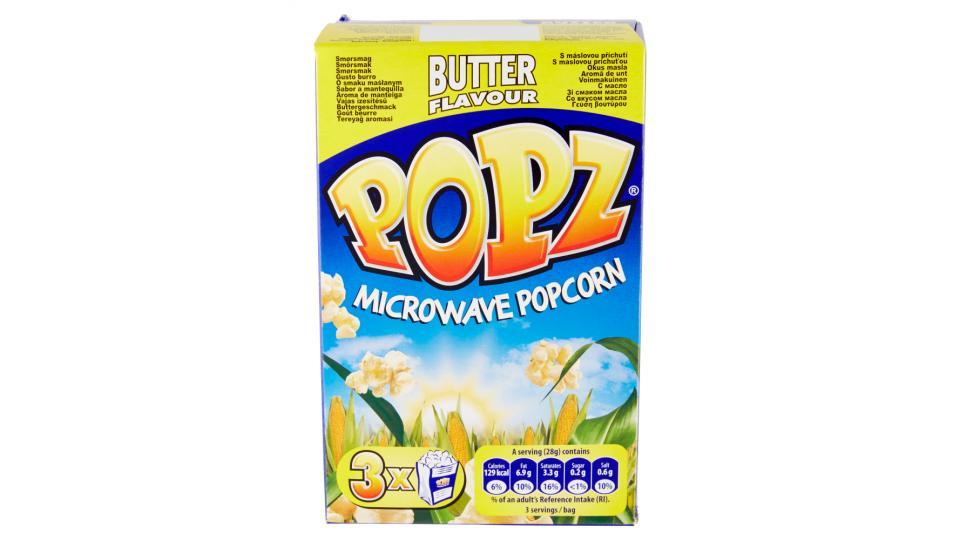 Popz Microwave Popcorn butter flavour