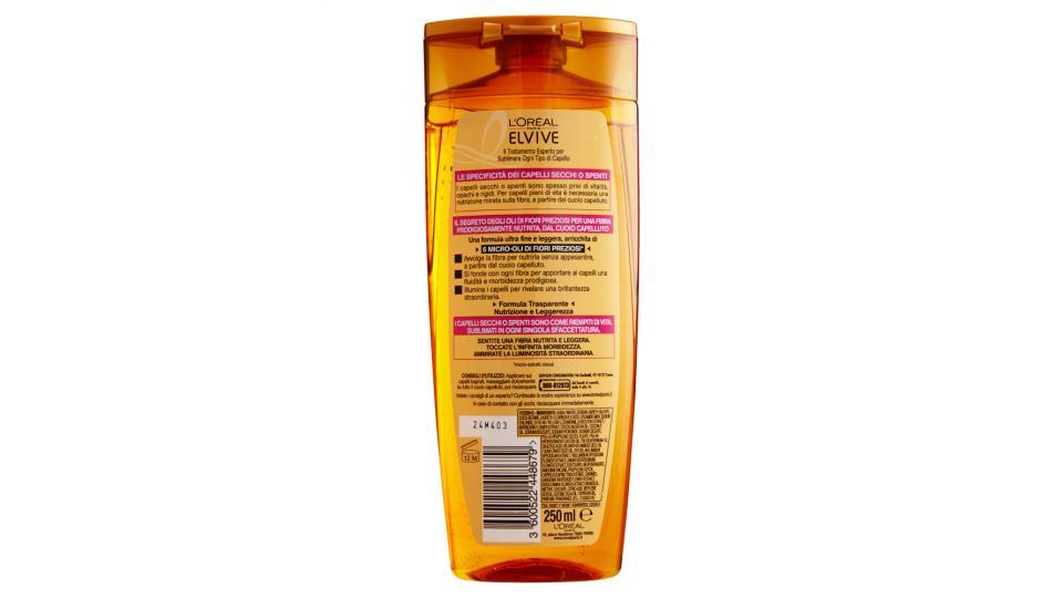 Elvive Olio Straordinario Shampoo nutriente capelli secchi o spenti