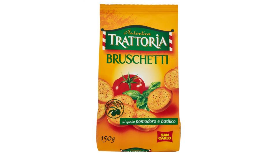 Autentica Trattoria Bruschetti al gusto pomodoro e basilico