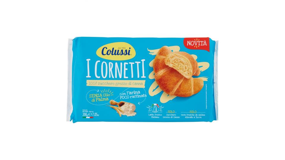 Colussi i Cornetti 100% zucchero grezzo di canna 5 Cornetti