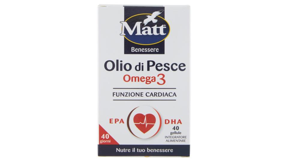 Matt&diet Benessere Olio di Pesce Omega 3 40 gellule