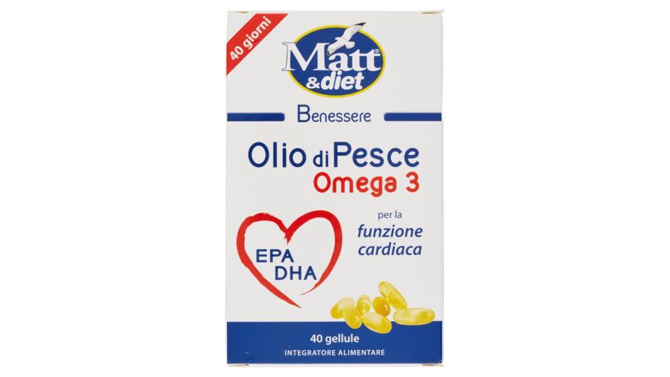 Matt&diet Benessere Olio di Pesce Omega 3 40 gellule