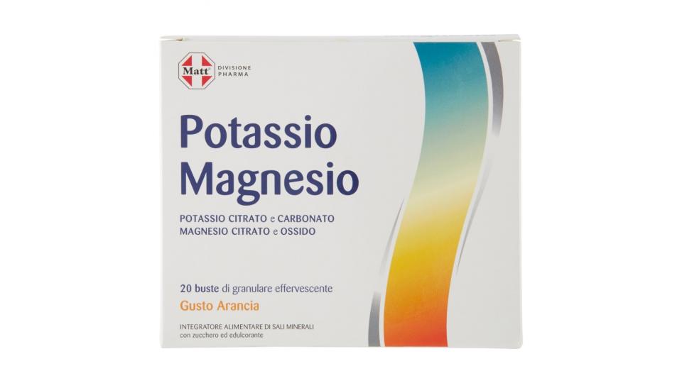 Matt Divisione Pharma Potassio Magnesio 20 buste di granulare effervescente