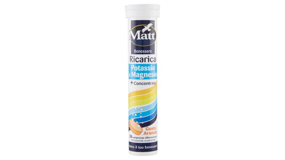 Matt&diet Ricarica Potassio & Magnesio 20 compresse effervescenti