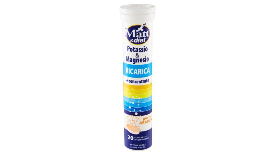 Matt&diet Ricarica Potassio & Magnesio 20 compresse effervescenti