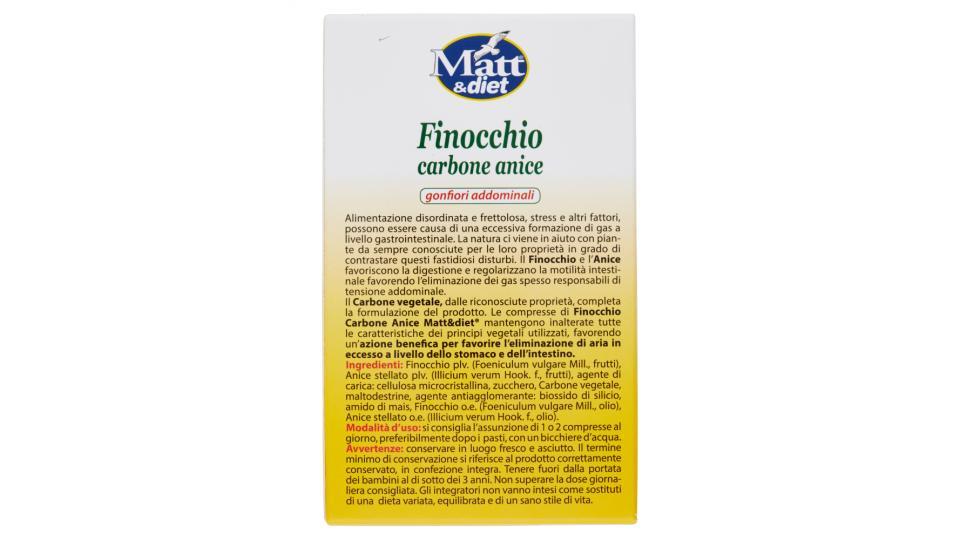 Matt&diet Erboristeria Finocchio carbone anice 40 compresse