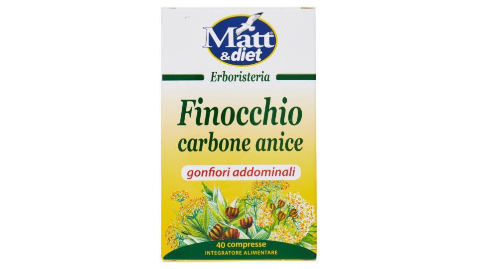 Matt&diet Erboristeria Finocchio carbone anice 40 compresse