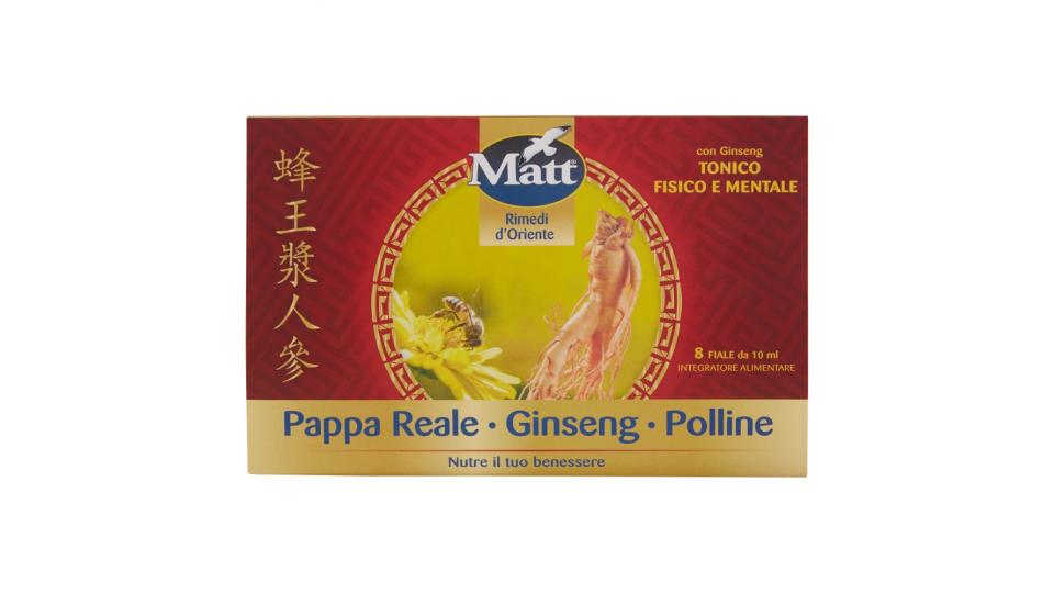 Matt&diet Pappa Reale Ginseng Polline 8 fiale